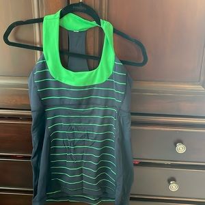 Lululemon Navy and Green tank sz 8